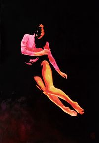 Lukrezia Acrylic Acryl Painting Malerei Melancholia Melancholie Depression drowning untergehen Wasser