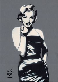 Lukrezia LKRZ Hot Vintage Marilyn Monroe Stencil Art Spraypaintart