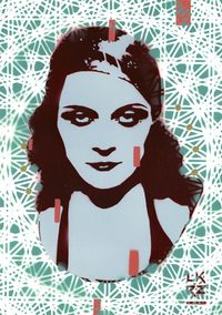 Lukrezia LKRZ Hot Vintage Pola Negri Old Hollywood Silent Movie Stencil Art Spraypaintart
