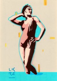 LKRZ Lukrezia Stencilart Stencil Art Hot Sommer Vintage Retro Flapper